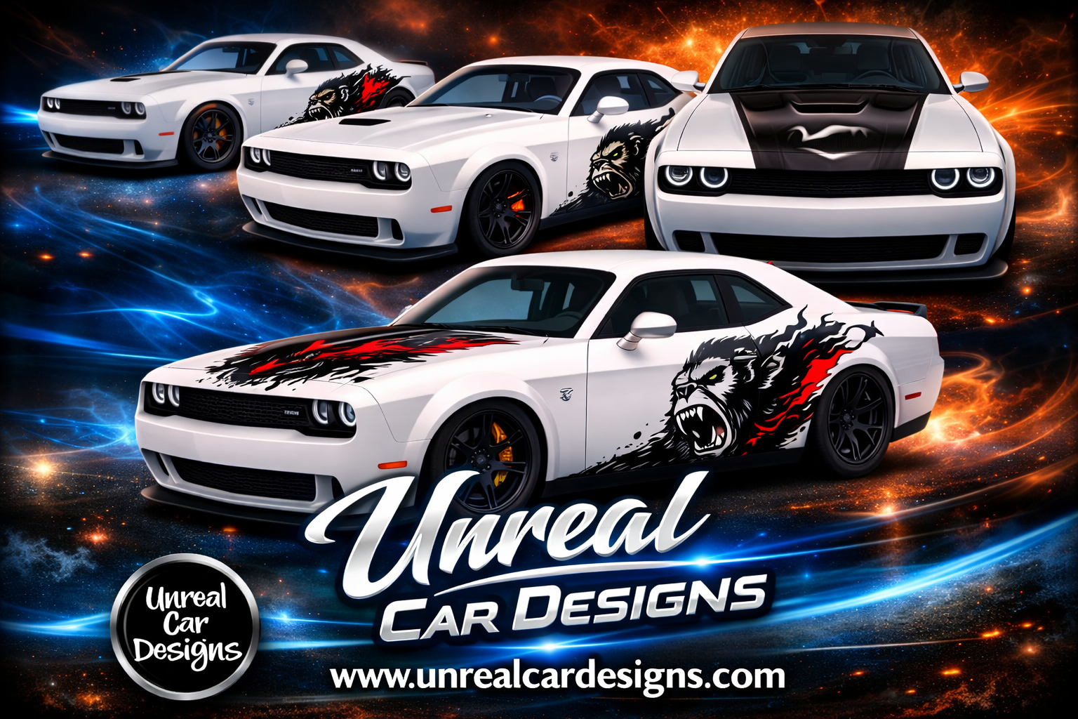 Custom Dodge Challenger Decals & Stripe Kits | UnrealCarDesigns